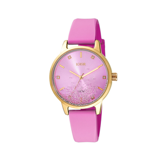 Women's Watch Popsicle 11L75-00348 Loisir With Fuchsia Silicone Strap And Fuchsia Dial