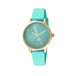 Women's Watch Popsicle 11L75-00350 Loisir With Turquoise Silicone Strap And Turquoise Dial