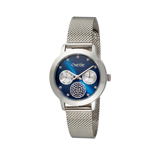 North Women's Watch With Steel Mesh Band And Blue Dial Oxette 11X03-00734