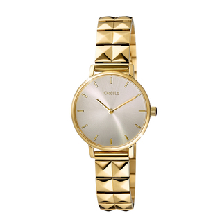 Women's Watch Futuristic 11X05-00721 Oxette With Steel Gold Plated Bracelet And Silver Dial