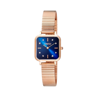 Women's Watch Tiny 11X05-00784 Oxette With Rose Gold Steel Bracelet And Blue Dial
