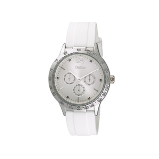 Unisex Cruise Watch 11X07-00319 Oxette Steel 316L With White Silicone Strap And White Dial