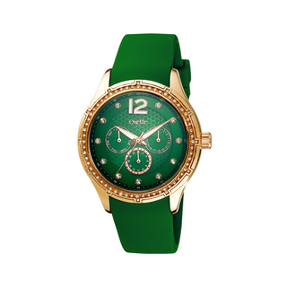 Γυναικείο Ρολόι Africa 11X75-00294 Oxette Με Πράσινο Λουράκι Σιλικόνης Και Πράσινο Καντράν