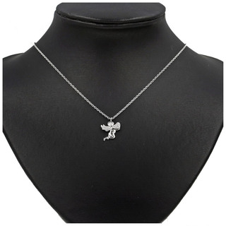 Children's Necklace Little Angel With Heart Silver 925-Platinum Plating Zircon 124100122.700