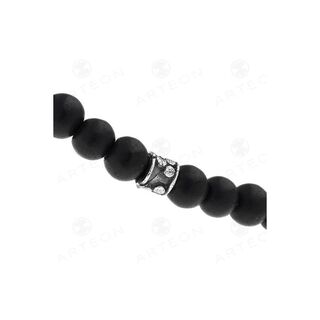 Men's Bracelet With Stones And Chain Silver 925-Gold Plated 12482 Arteon