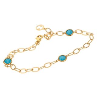 Women's Bracelet Made of Silver 925-Gold Plated With Stones 12556 Arteon