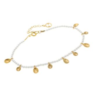 Women's Bracelet With Pearls And Flower Petals 12632 Arteon Silver 925-Gold Plated