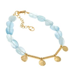 Women's Bracelet With Semiprecious Stones And Elements 12646 Arteon Silver 925-Gold Plated