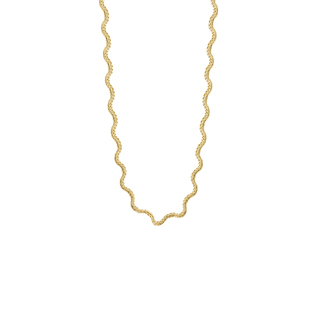 Women's Chain Desmos 12L15-00014 Loisir Metal Gold Plated Wavy 45 cm