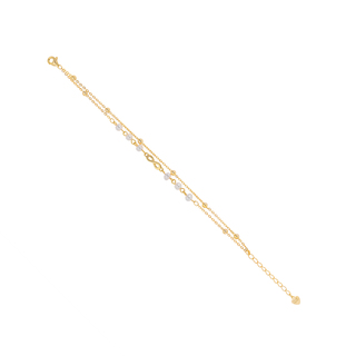Women's Bracelet Silver 925-Gold Plating-Pearls 1A-BR323-3 Prince