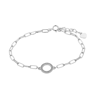 Women's Bracelet  Circle Silver 925 1A-BR385-1 Prince Platinum  Plating
