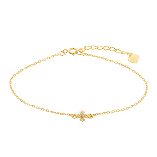 Women's Bracelet Cross Prince Silver 925 1A-BR396-3 Gold Plating