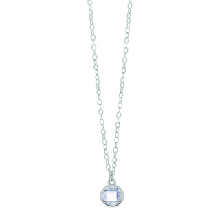 Women's Necklace With Stone Silver 925 Zircon 9A-KD288 Prince