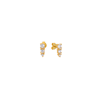 Women's Stud Earrings Silver 925-Zircon  1B-SC203 Prince