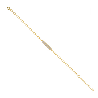 Women's Bracelet  Zircons Silver 925  Gold Plating 1O-BR021-3 Prince