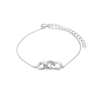 Women's Bracelet Link Prince Silver 925 1TA-BR084-1 Platinum  Plating