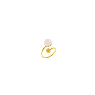Womens Ring 23469 Arteon Silver 925-Gold Plated-Pearl
