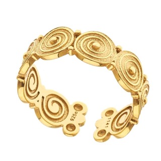 Women's Ring With Spirals Arteon Spiral 23812 Silver 925-Gold Plated 