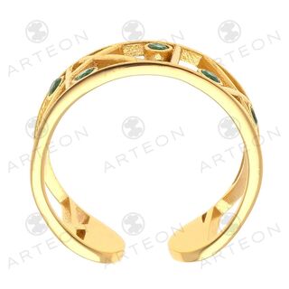 Women's Ring Arteon 23909 Brass-Gold Plated Zircon