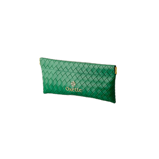 Women's Multi-Use Case Oxette 24X11-00228 Green Faux Leather With Gold Logo 9,5 x 18 cm