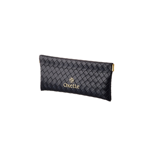 Women's Multi-Use Case Oxette 24X11-00230 Black Faux Leather With Silver Logo 18X9,5 cm