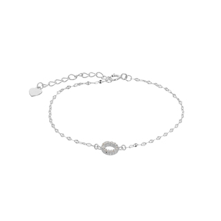 Women's Bracelet  Circle Silver 925  2A-BR463-1 Prince Platinum  Plating