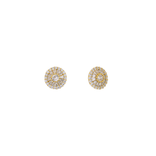 Women's Rosette Earrings Zircon Silver 925  2A-SC475 Prince