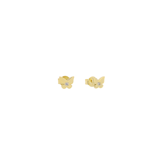 Γυναικεία Καρφωτά Σκουλαρίκια Πεταλούδα Ασήμι 925-Ζιργκόν Επιχρύσωση 2TA-SC151-3 Prince