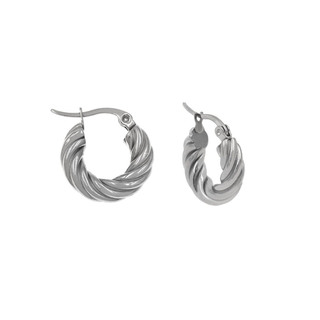 Γυναικεία Σκουλαρίκια Κρίκοι Στριφτοί Ατσάλι 316L 303100717