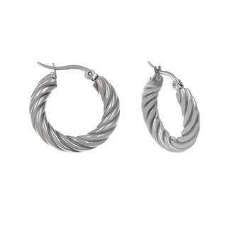 Γυναικεία Σκουλαρίκια Κρίκοι Στριφτοί Ατσάλι 316L 303100717