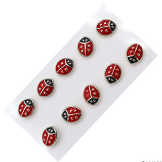 Children's  Stud Earrings Ladybug Enamel-Steel 316L  303100756.000