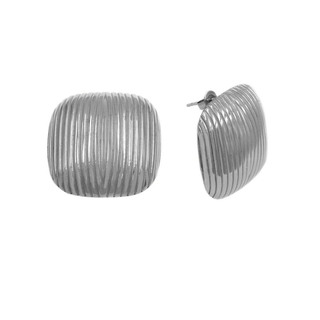 Women's Square Stud Earrings 316L Steel 303101768