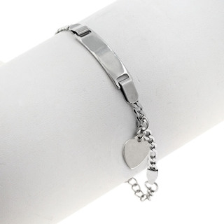 Children's ID Bracelet With Heart 306100126.007 Steel With Chain