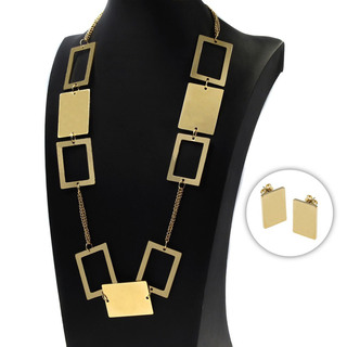 Women's Set Necklace-Earrings 313100111.100 Steel 316L IP Gold Plating