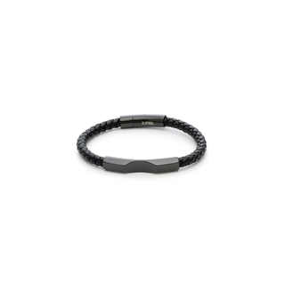 Men's Bracelet Visetti 31C-BR108SB Steel 316L-Black IP-Leather
