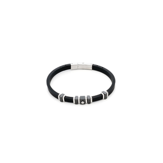 Men's Bracelet Visetti 31F-BR002SB Steel 316L-Black IP-Silicone