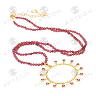 Women's Stone Necklace Arteon 32690 Silver 925-Gold Plating