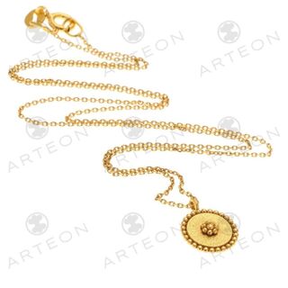 Women's Necklace With Disc Pendant Silver 925-Gold Plated 32779 Arteon