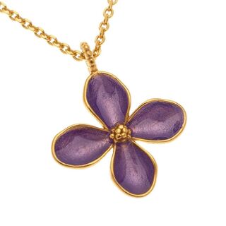 Women's Necklace Little Flower 32781  Arteon Silver 925-Gold Plated-Enamel
