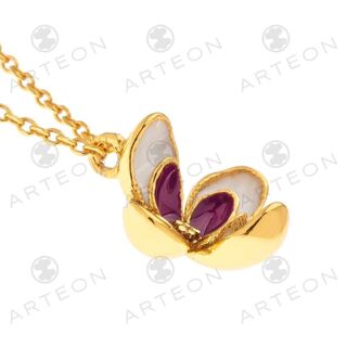 Women's Necklace Little Flower 32785  Arteon Silver 925-Gold Plated-Enamel