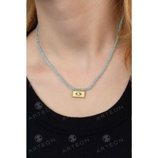 Women's Necklace With Semiprecious Stones And Eye 32831 Arteon Silver 925-Gold Plated