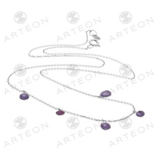Women's Petals Necklace 32886 Arteon Silver 925-Purple Enamel