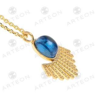 Women's Necklace With Pendant Eye Silver 925-Gold Plating, 32984 Arteon