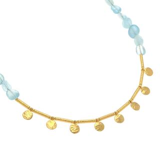 Women's Necklace With Semiprecious Stones And Elements 32993 Arteon Silver 925-Gold Plated