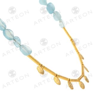 Women's Necklace With Semiprecious Stones And Elements 32993 Arteon Silver 925-Gold Plated
