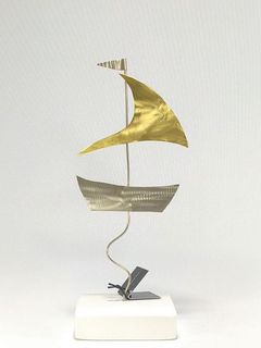 Boat "Boat With Sail" Brass-Alpacas NM13413AX
