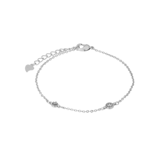 Women's Bracelet  Rozette Silver 925-Zirconia 3A-BR613-1 Prince Platinum  Plating