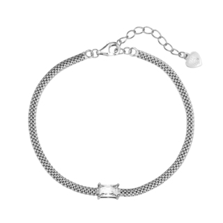 Women's Bracelet Silver 925-Zircon 3A-BR745 Prince
