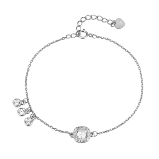Women's Bracelet Rossete Silver 925- White Zirgons 3A-BR810 Prince
