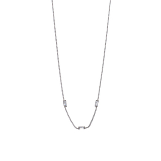Sort Tennis Necklace Silver 925 3 Parallelogramme Elements- Zircon 3A-KD625-1 Prince